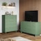Manhattan Comfort Granville Sage Green 5-Drawer Chest and 6-Drawer Double Dresser, Set of 2 GRAN063 - alternate 1